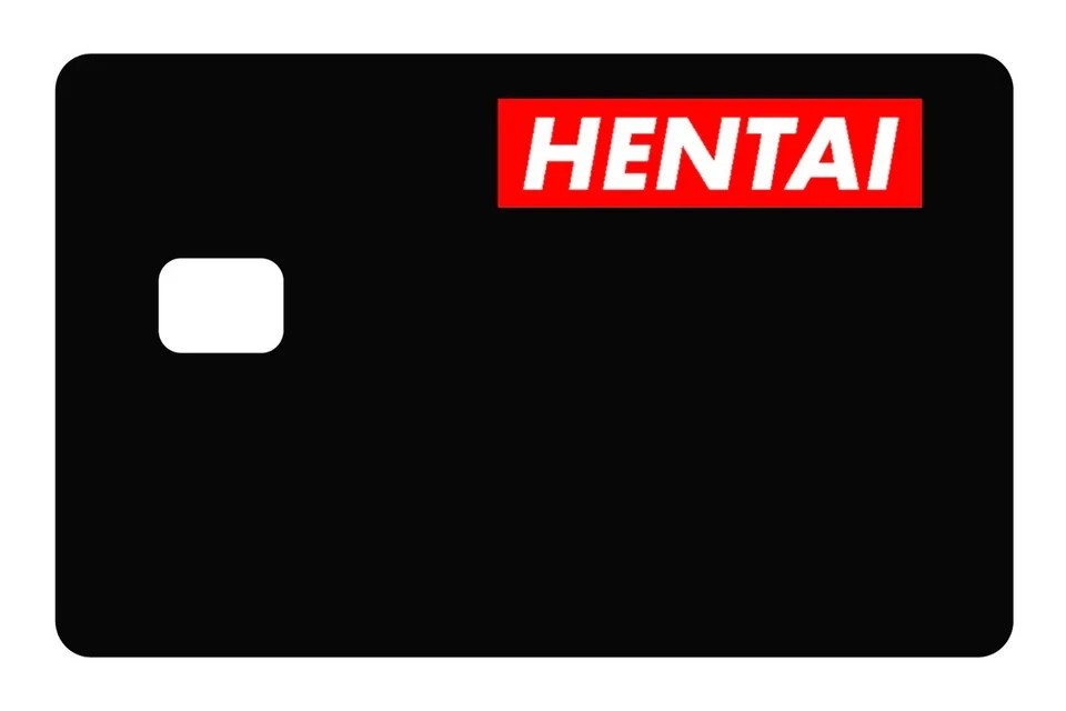 Black Red Hentai Debit Card Credit Card Vinyl Skin Cover Waterproof