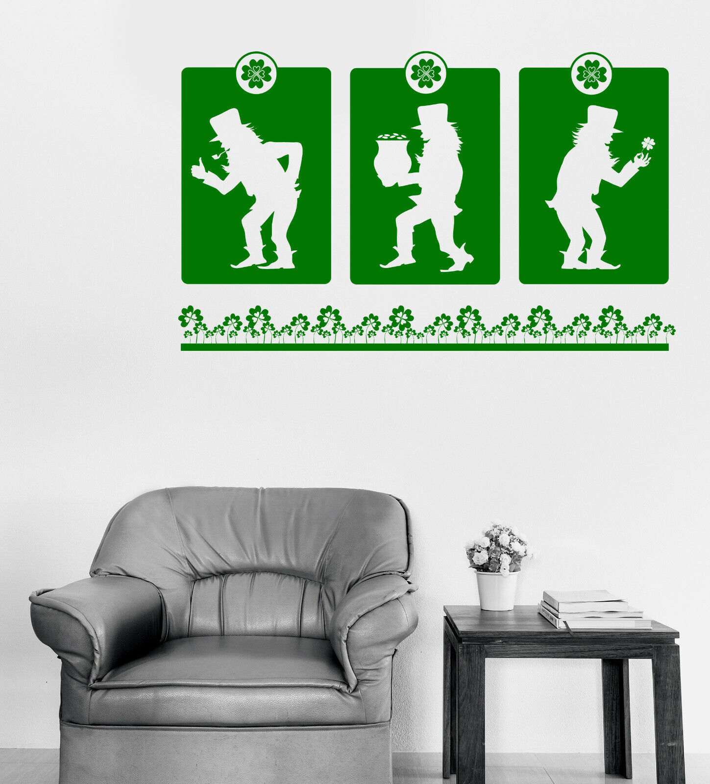 Vinyl Decal Wall Leprechaun on St Patrick’s Day Treasure Sticker (n1349)