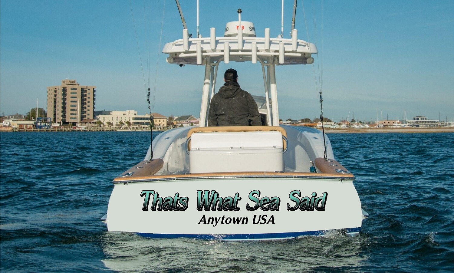 Boat Name Decal 6×36″ / Custom Hull Graphic / Premium Marine Vinyl Lettering GRB