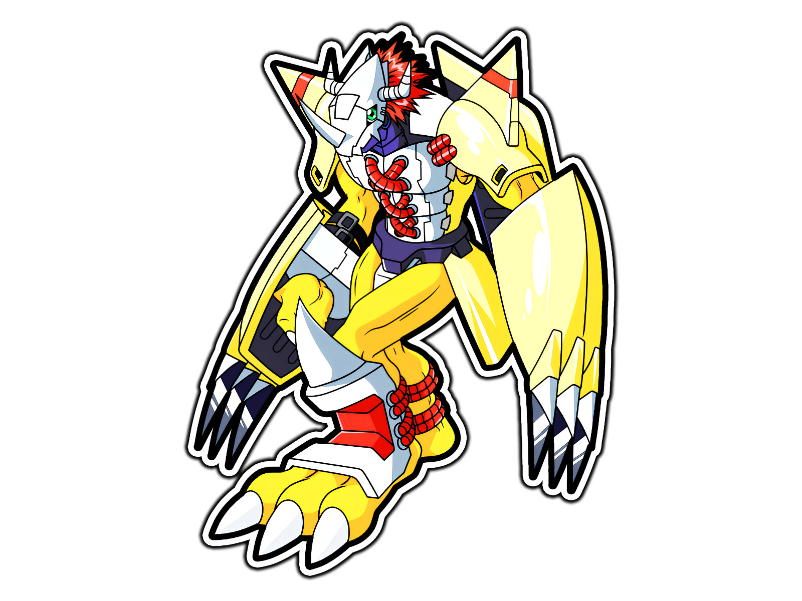 War Greymon 2 Digital Monster Sticker Waterproof Vinyl Decal Die-Cut Car Laptop