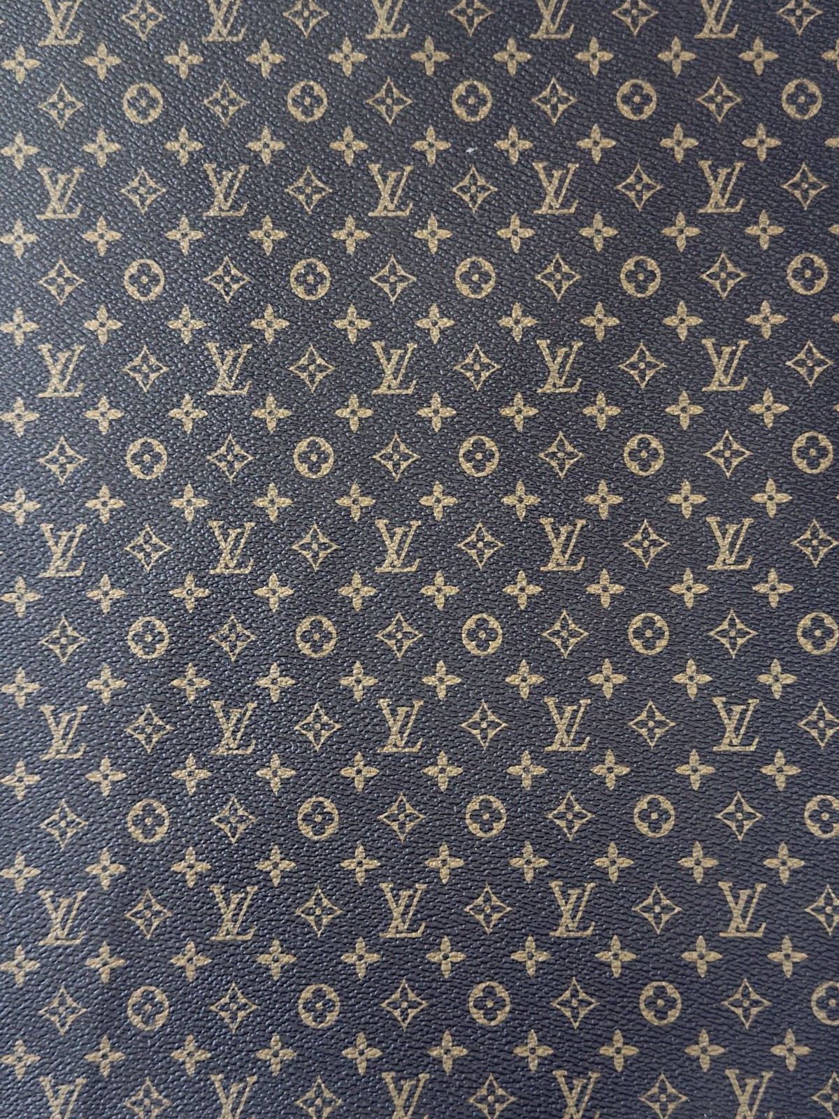 LV Brown Monogram Vinyl for Crafting Mini Size piece 12″ X 12″ Scrap