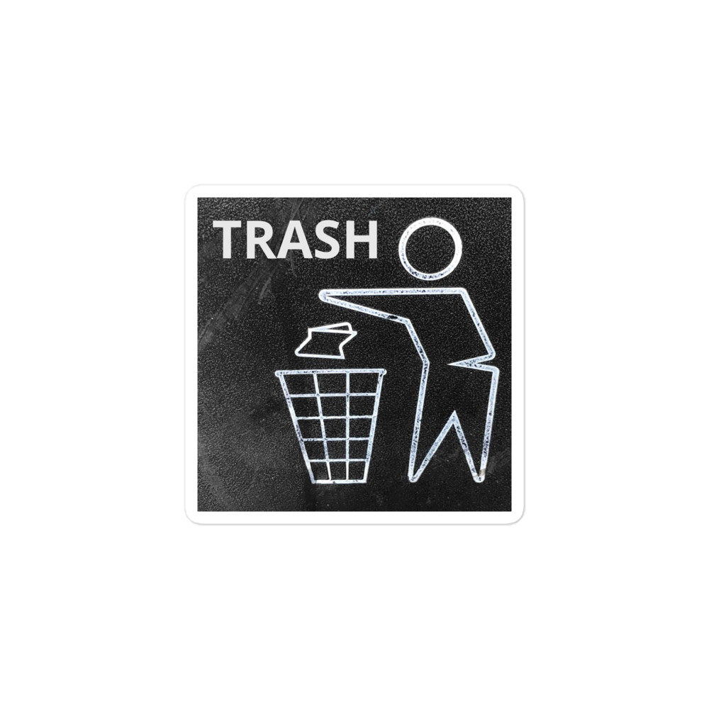 Trash bin garbage bin stickers