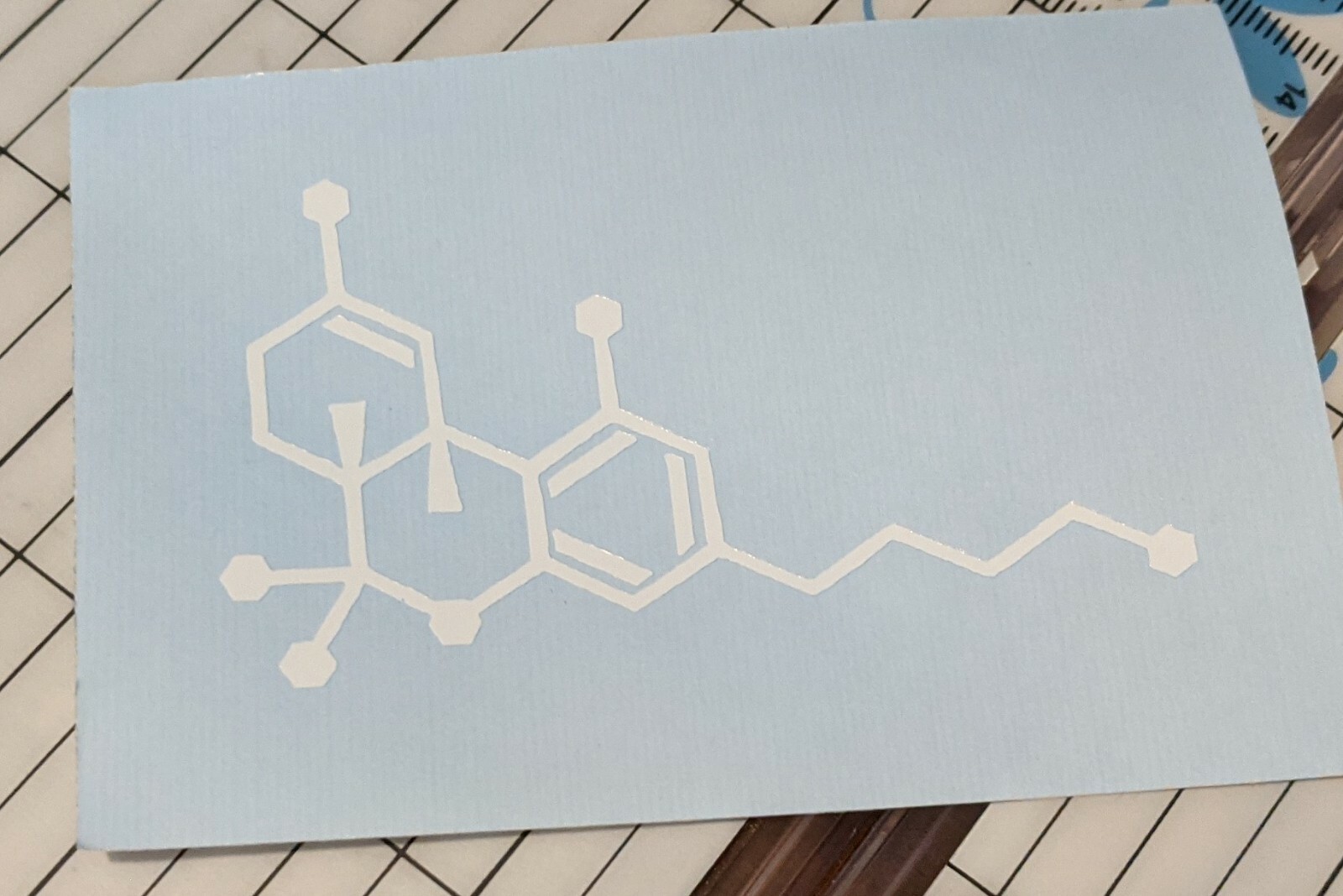 THC Molecule weed Cannabis Vinyl Decal Sticker 420 Marijuana pot 2.5