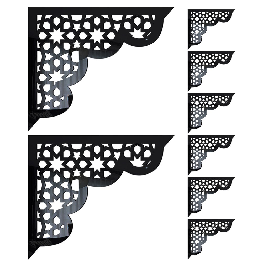 8 Pcs Corner Decorative Decals Door Acrylic Mouldings