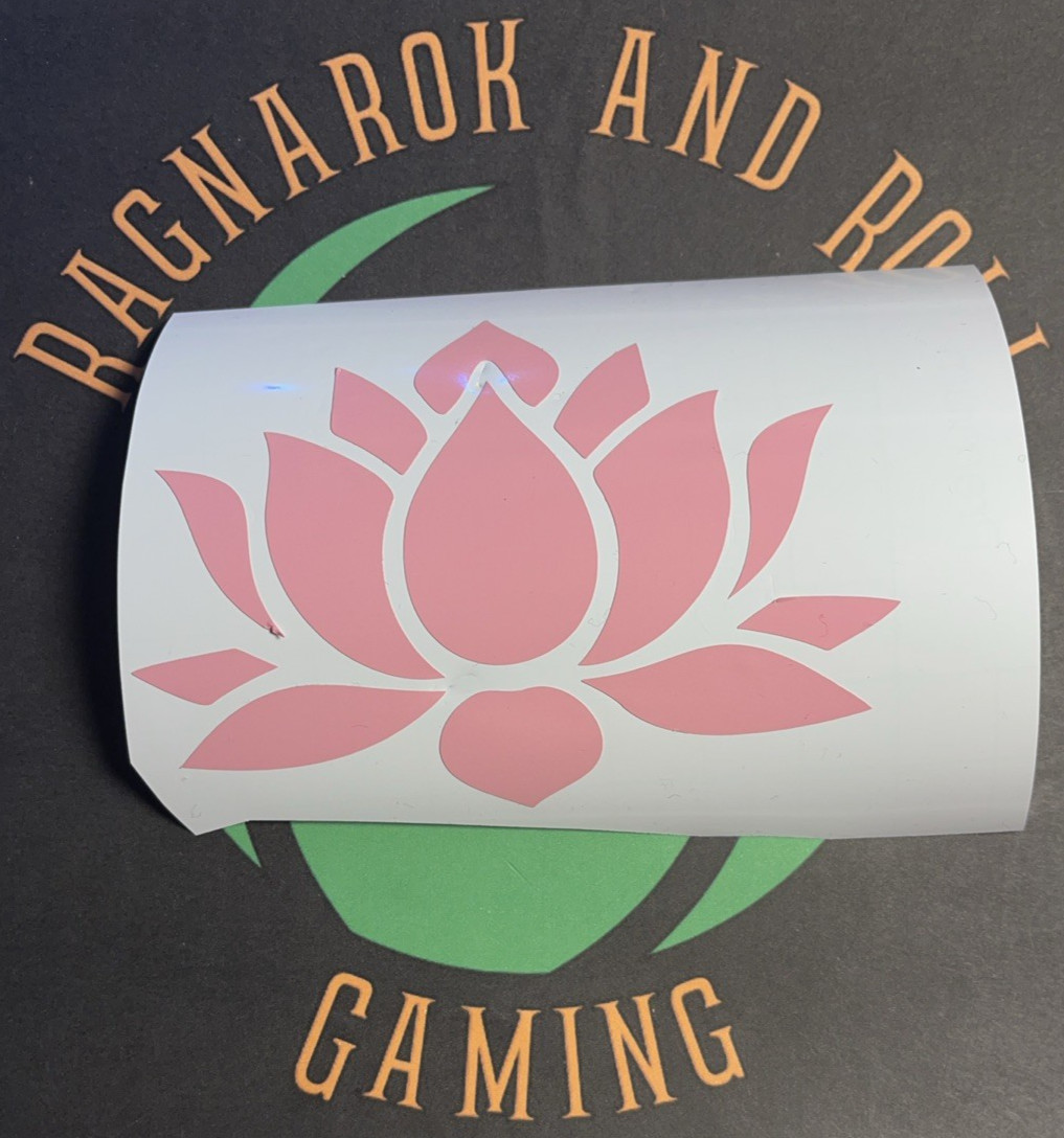 Vinyl Decal – Pink Lotus – 4″ x 3″ – Permanent Self Adhesive