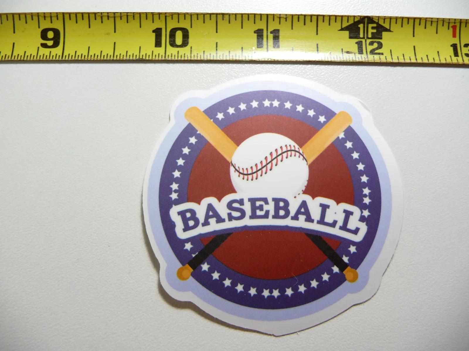 BASEBALL CROSSED BATS SMALL STICKER DECAL GAME ATHLETIC SPORTS GAME