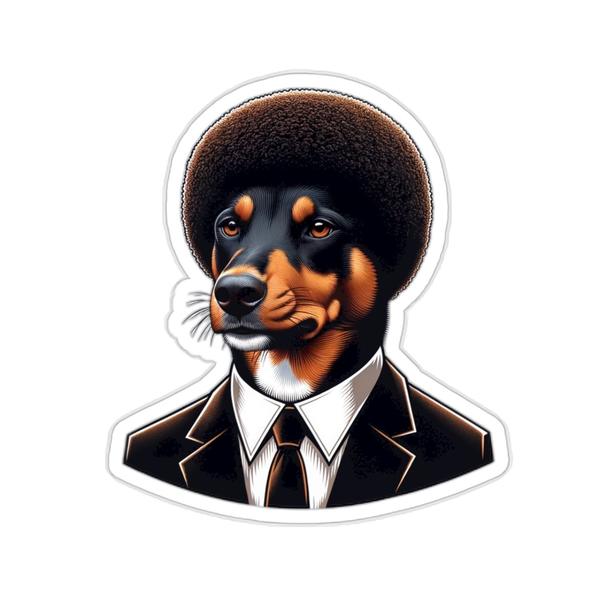 Movie Inspired Sticker Crime Dog Film Canine Samuel 2×2″ 3×3″ 4×4″ 6×6″ Fun Gift