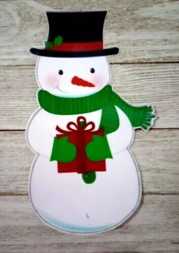 snowman christmas wall safe sticker holiday 10 inch 1pc