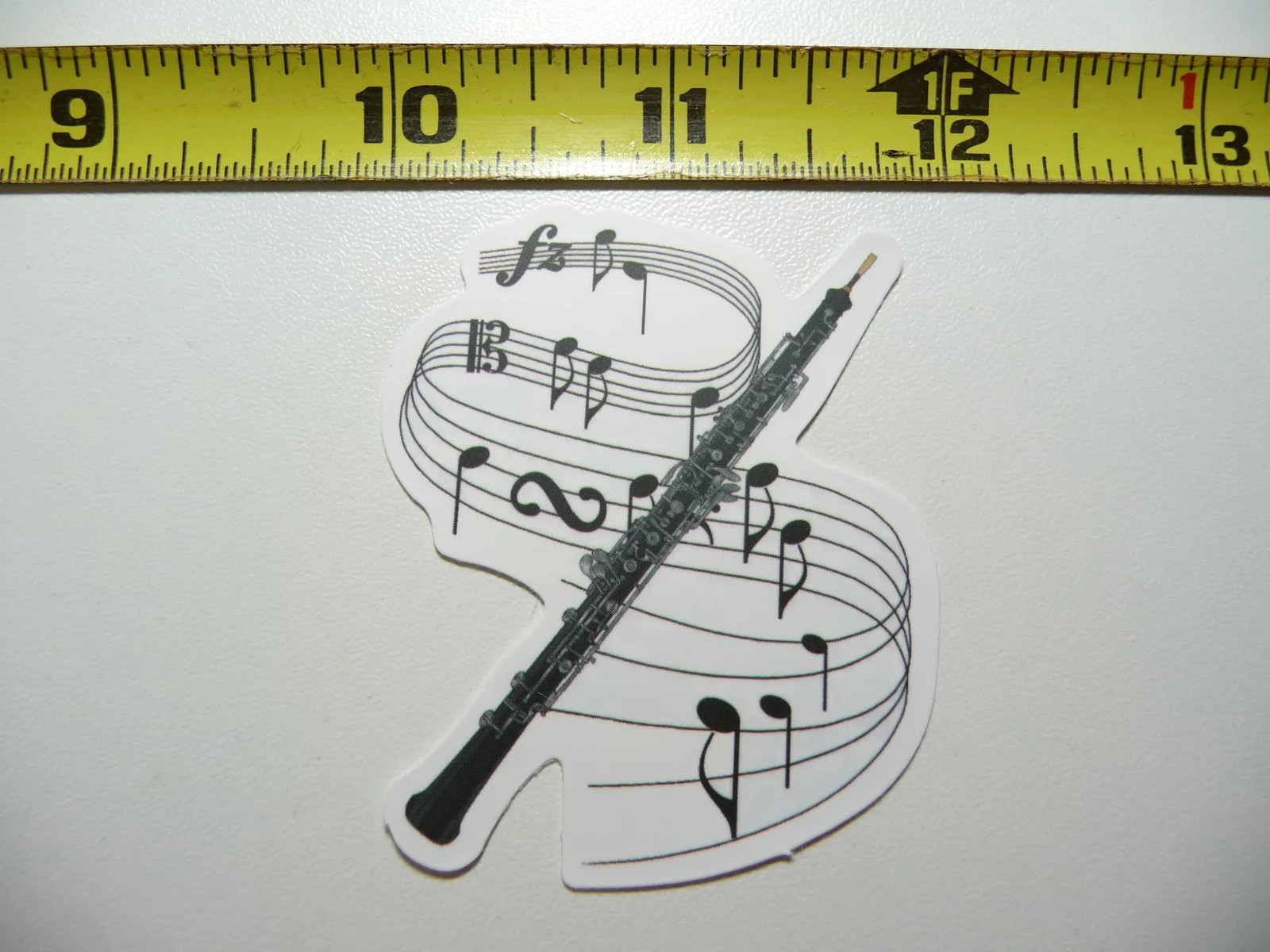OBOE MUSIC NOTES SMALL STICKER DECAL BAND CONCERT HALL MUSICAL FUNNY