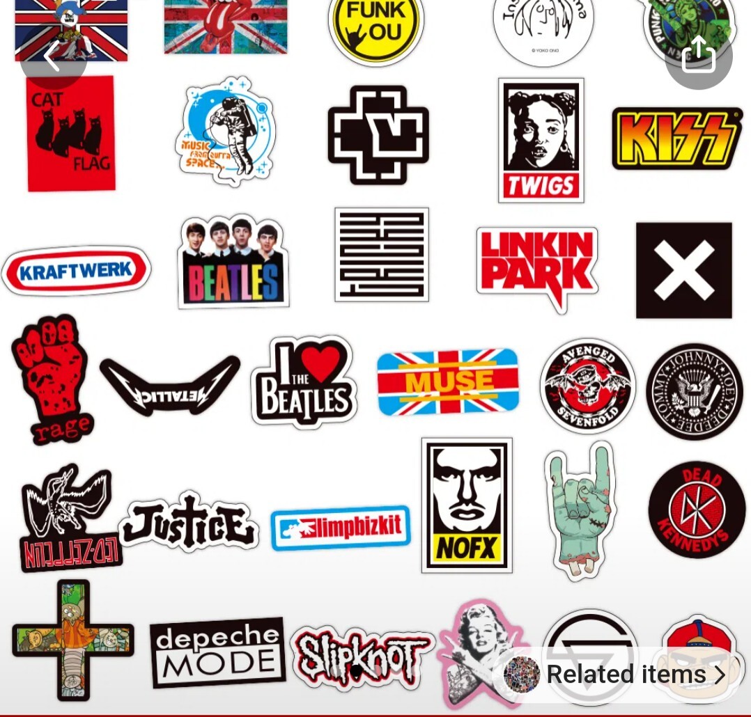10 PCS Rock Music Band Logo Stickers BRAND NEW