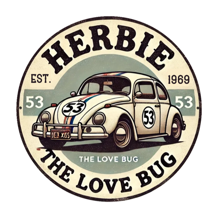 Movie – Herbie “The Love Bug” – 4″ Handmade Vinyl Decal Vehicle Cooler Laptop 26