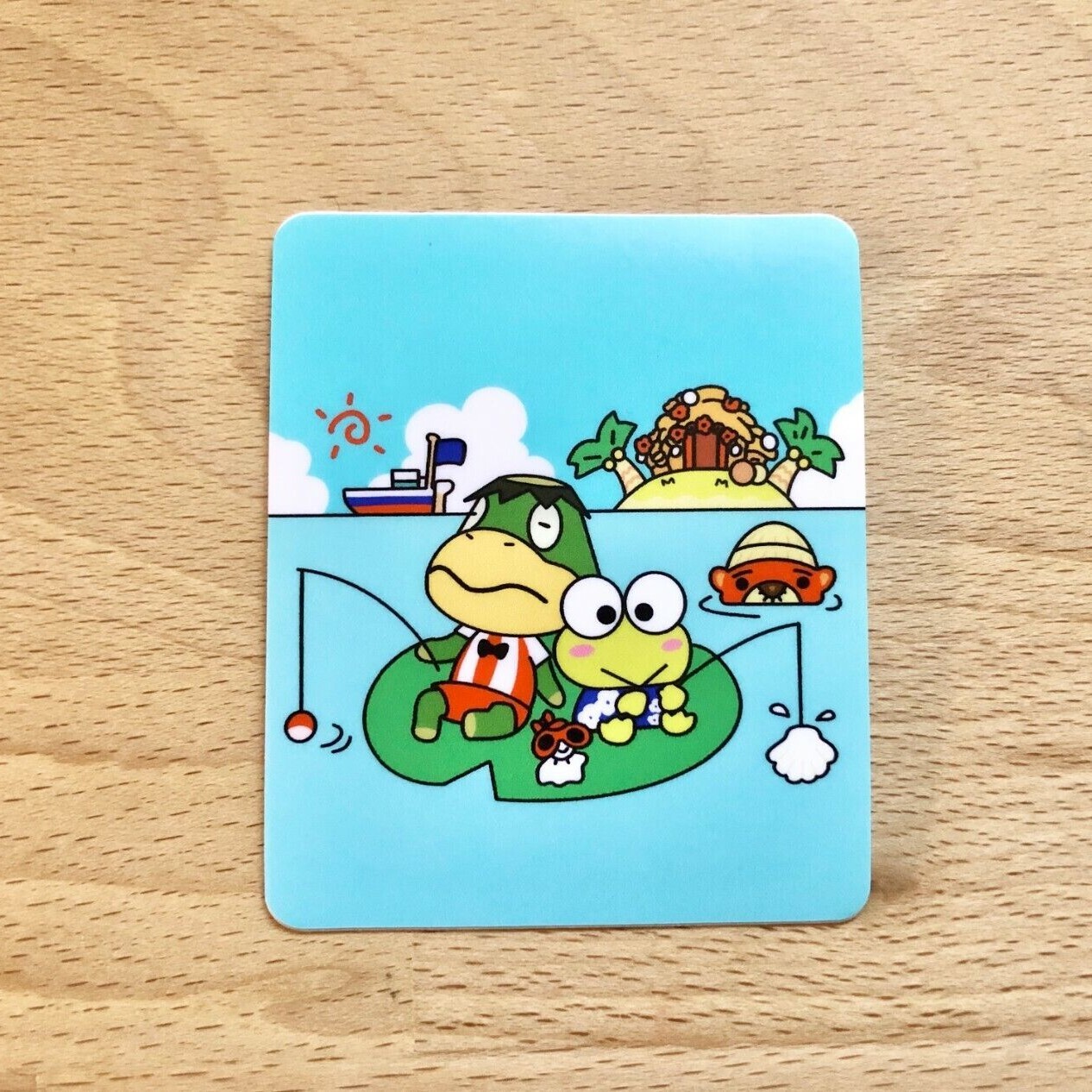 Animal Crossing Sanrio Amiibo Mini Posters STICKER – Kapp’n & Keroppi Sticker