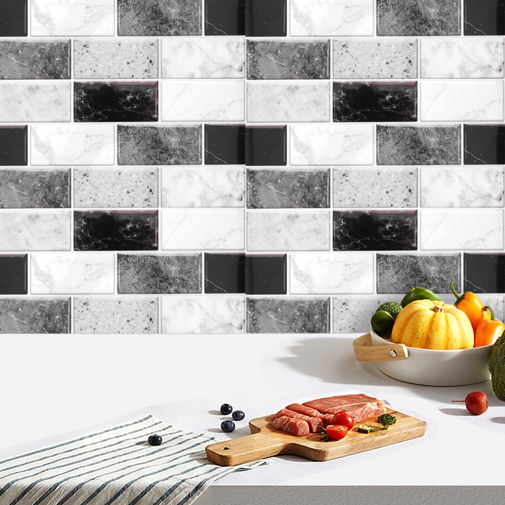 Peel and Stick Tile Backsplash for Bathroom and Kitchen with PVC Material