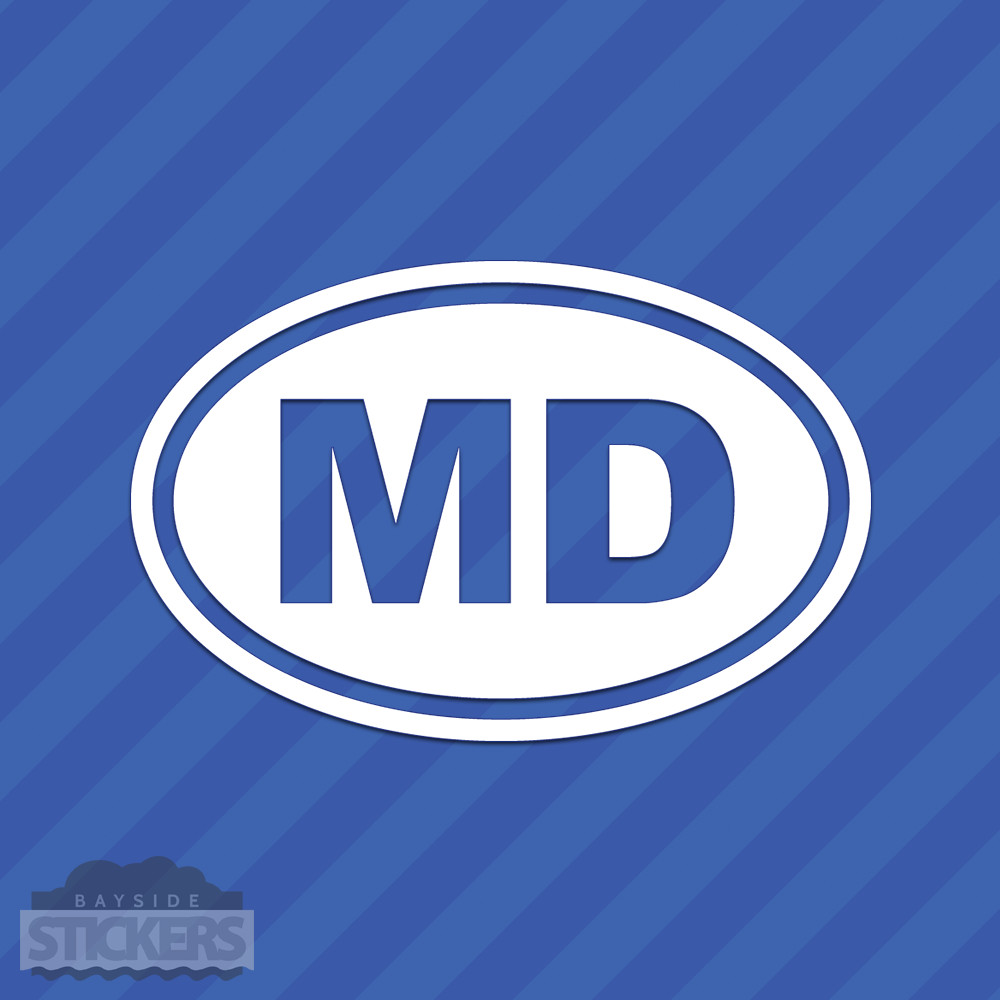 Maryland MD Oval Vinyl Decal Sticker