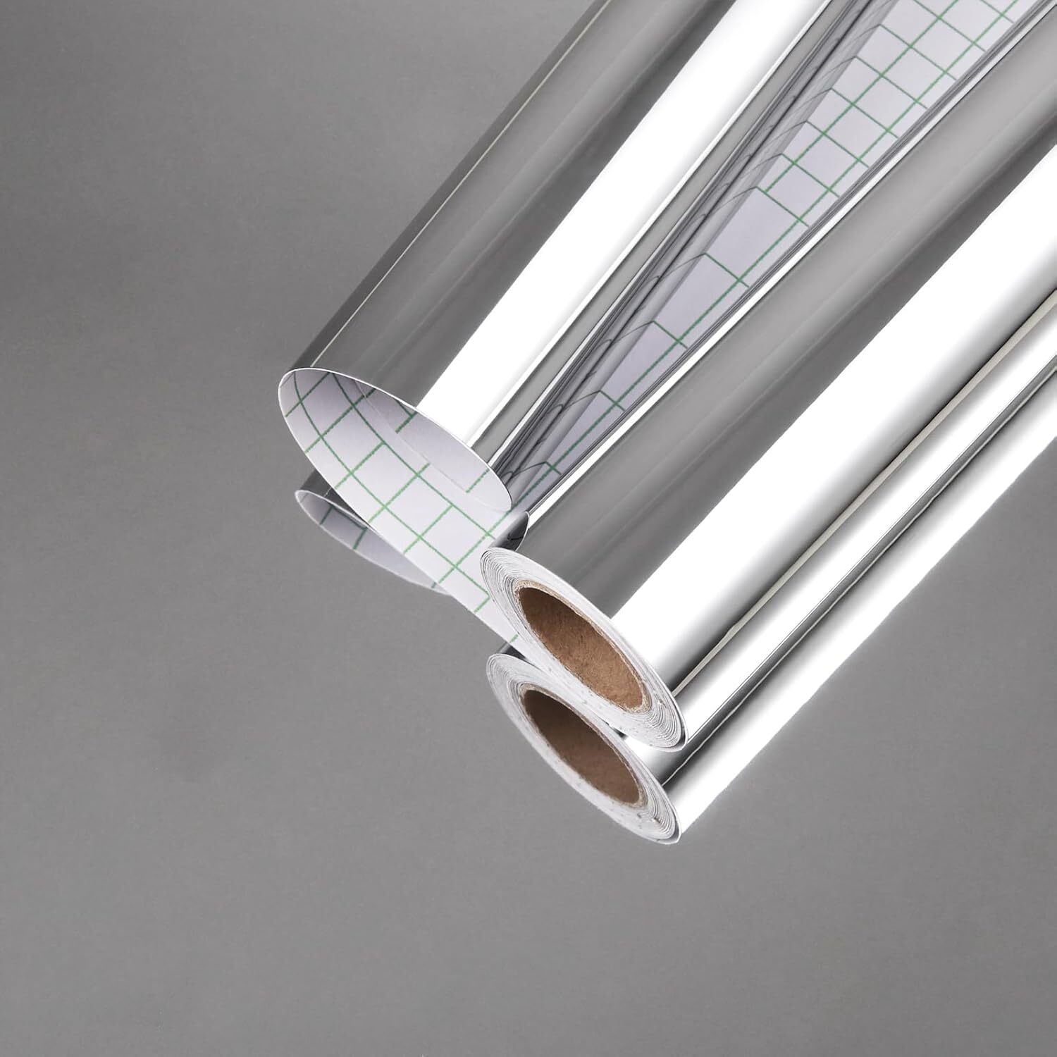Mirror Sticker for Wall Wallpaper Peel and Stick 15.75"x78", Silver