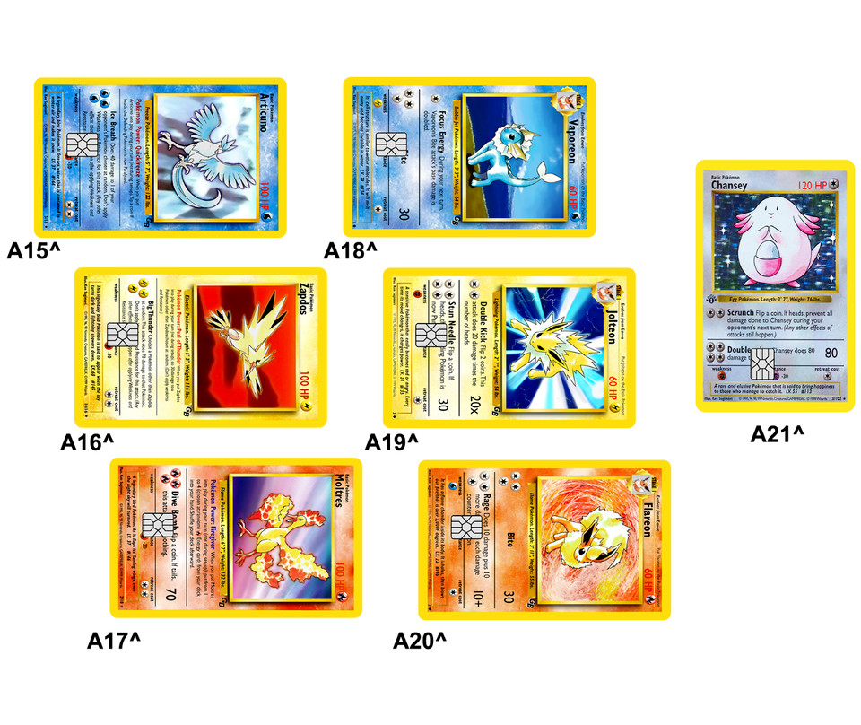 Pokémonstar Card Collection Credit Card Skin ATM / Wrap Decal Pre-Cut Sticker