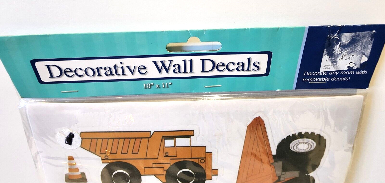 Construction Trucks Wall Decal Stickers Removable Kids Bulldozer Crane SEALED