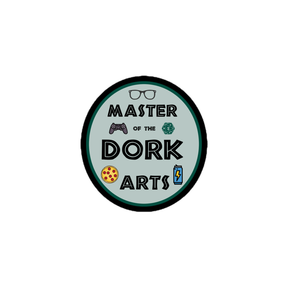 “Master of the Dork Arts” Sticker Geek Nerd Dark Funny Male Dude Guy