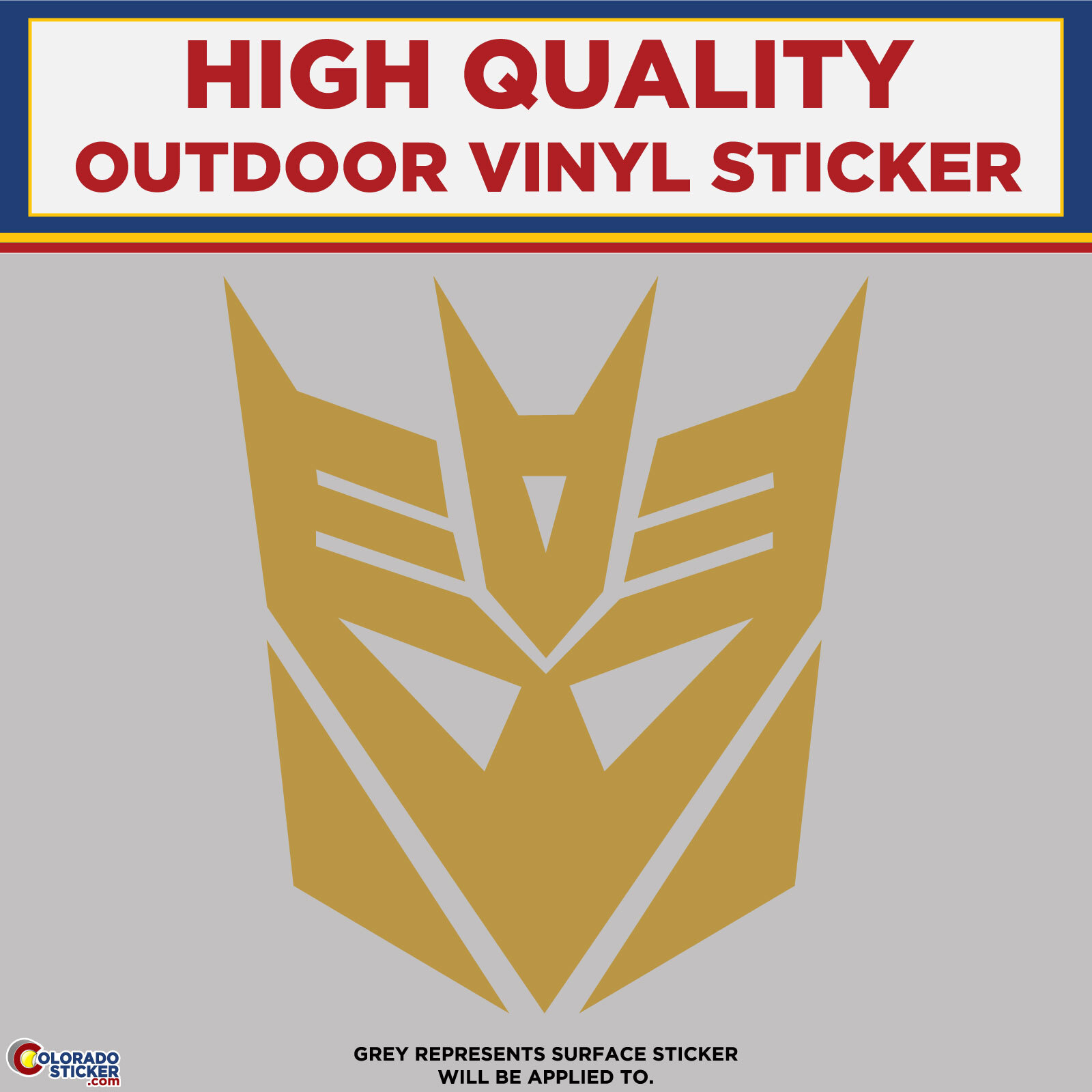 Decepticon Die Cut , High Quality Vinyl Sticker Decals