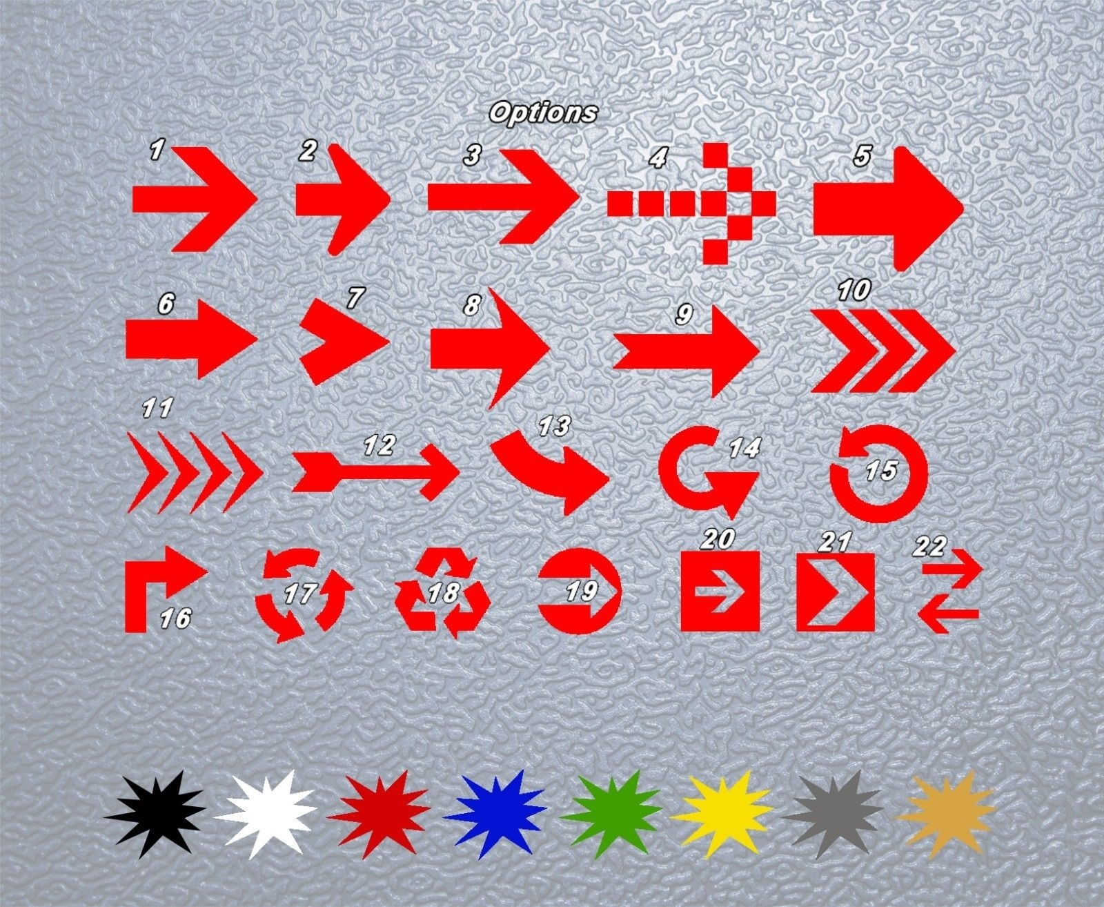 STICKER PEGATINA DECAL VINYL AUTOCOLLANT AUFKLEBER Indicative Arrows