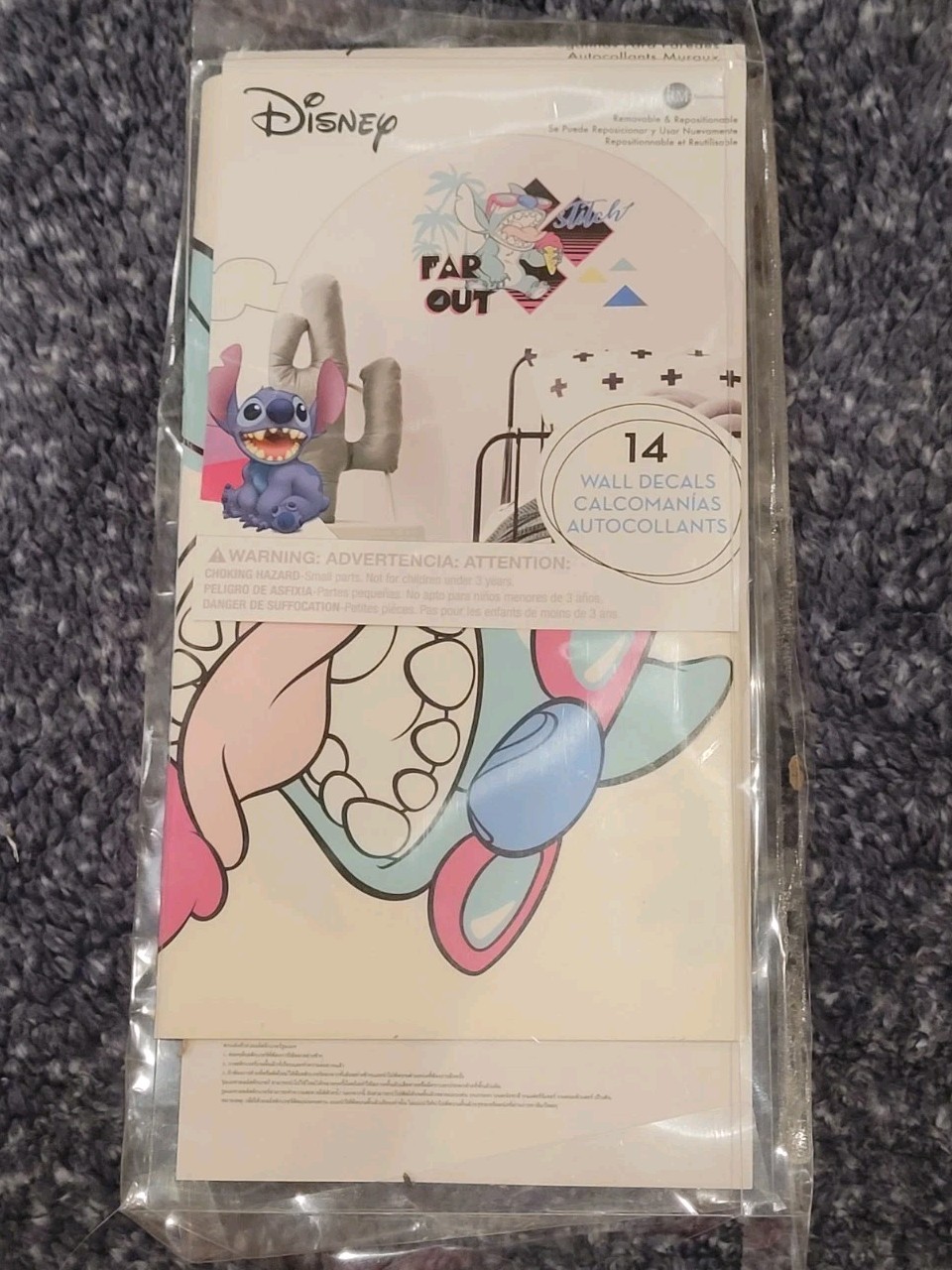 💥 Disney’s Lilo & Stitch 14 Far Out Wall Decals Removable Stickers Repositional