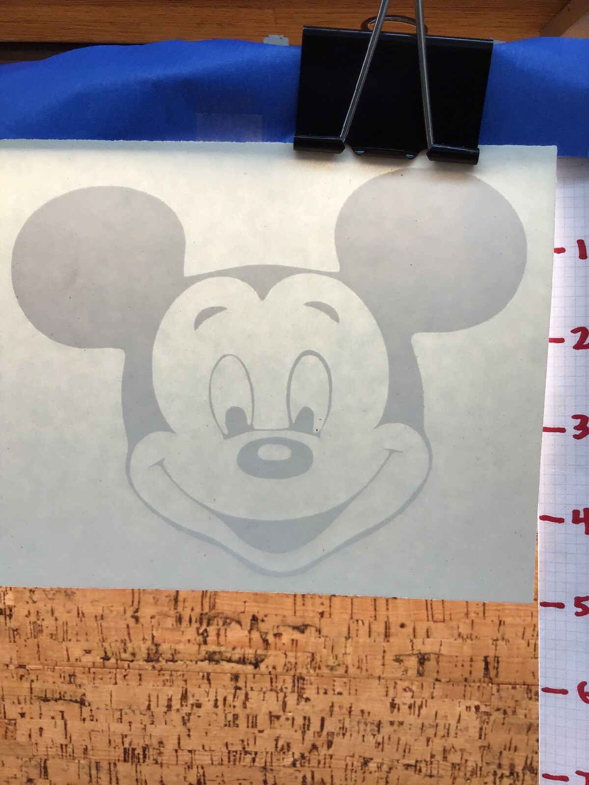 Mickey Mouse Face – White – Vinyl Transfer Decal – Y7-1.67