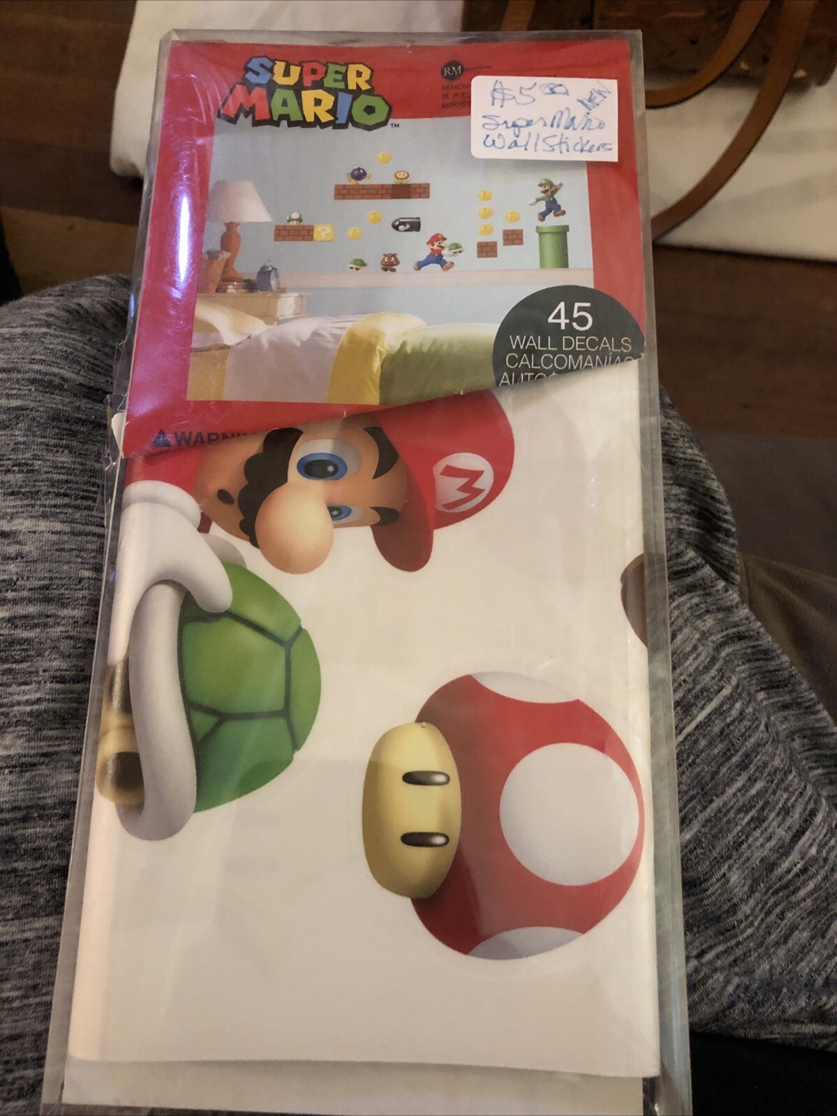 Nintendo SUPER MARIO WALL DECALS 45 Removable & Repositional Stickers RoomMates
