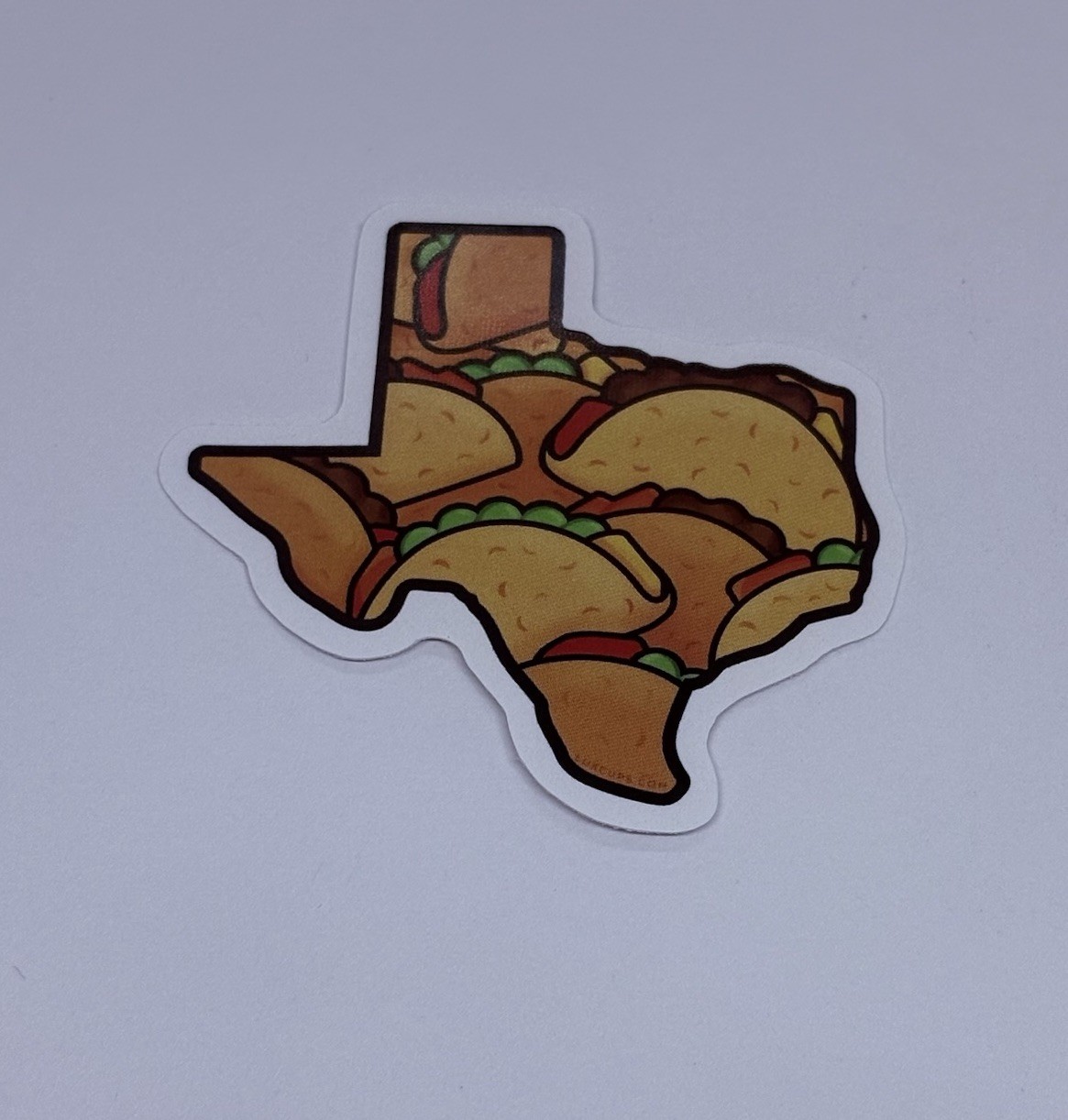 Texas State Map Sticker Tacos Food Art Decal Vinyl USA Souvenirs Journal Tc9