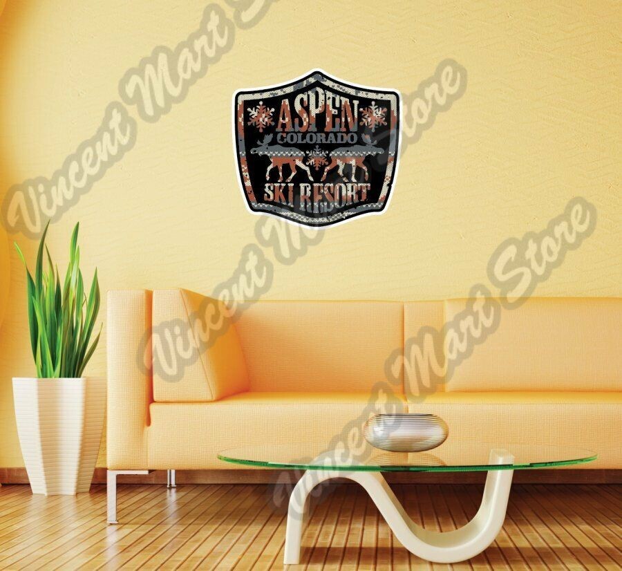 Aspen Colorado Ski Resort Sweater Wall Sticker Room Interior Decor 22″X22″