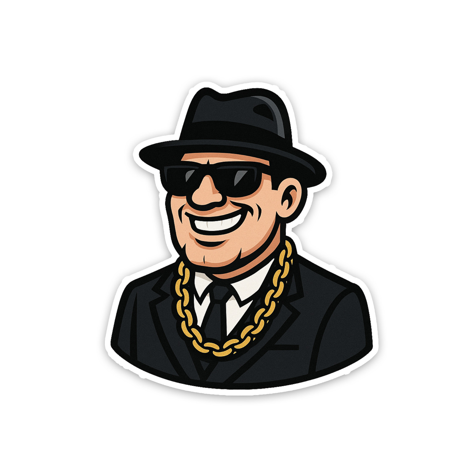 Gangster Sticker 4 Inch Vinyl Decal Cartoon Original Art Waterproof Mafia