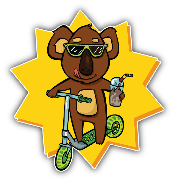 Cool Koala Car Bumper Sticker Decal