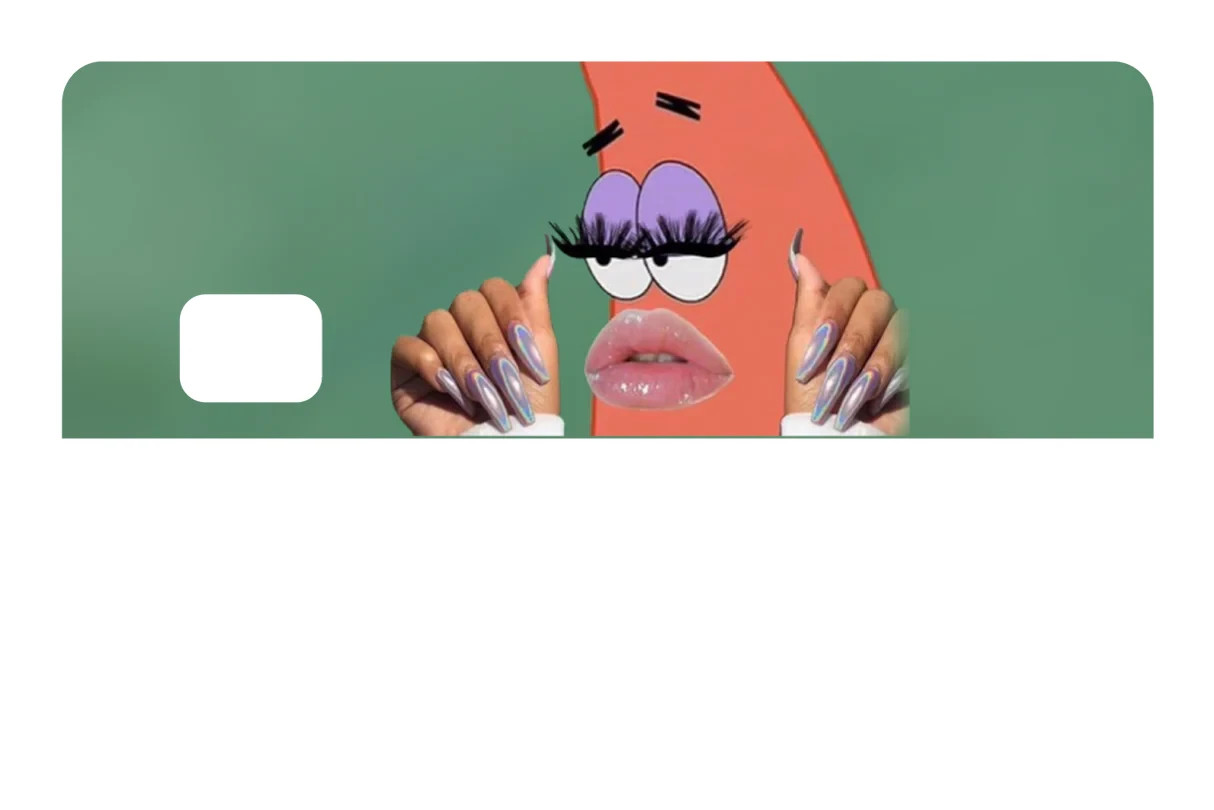 Material Gworl Card Skin 4 Pack Patrick Star Meme Funny Viral Aesthetic Decal Se