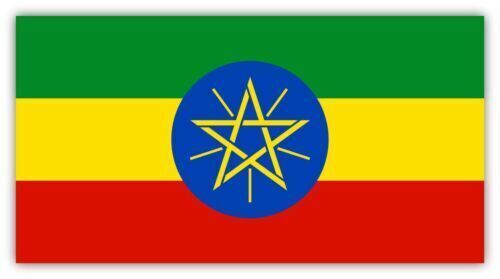 Ethiopia Flag Patriotic Sticker Decal Hard Helmet for Laptop Wall Car