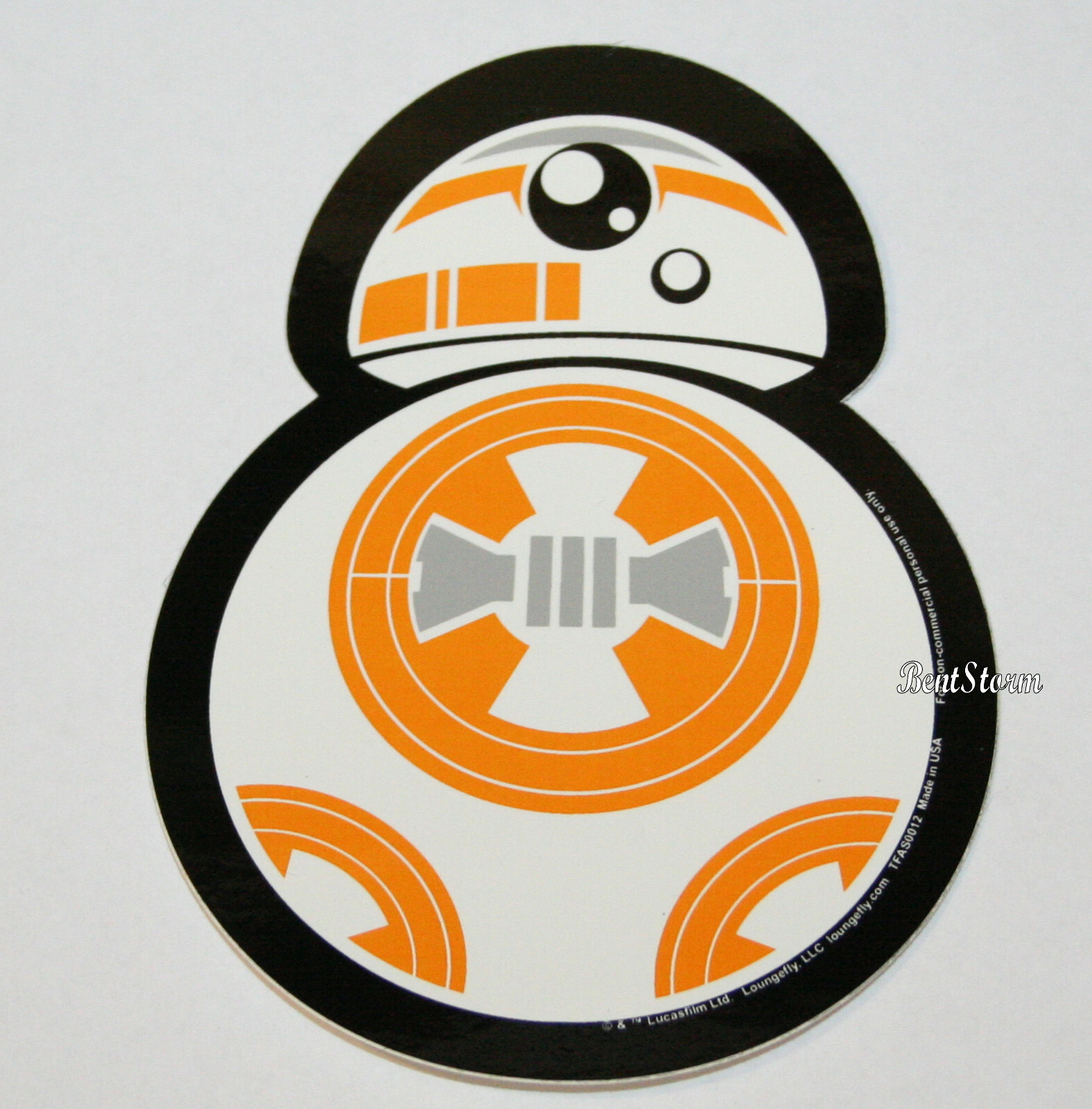 Disney Star Wars BB-8 Droid Robot Wall Diecut Viny STICKER 4 1/2″ H x 3 1/4″ W