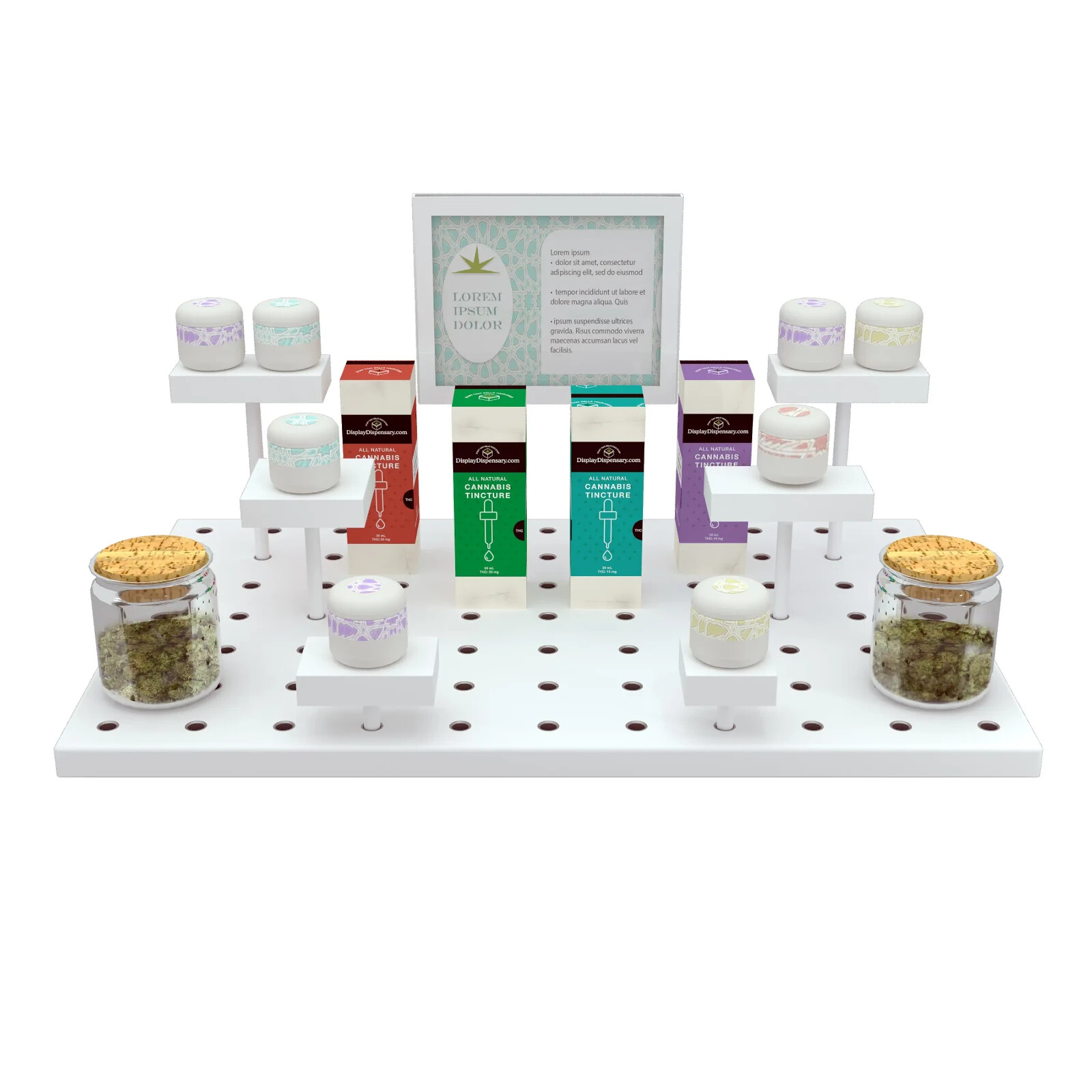 Modular Multi-Level Display Riser Kits Large High Gloss White ZNKIT2GW