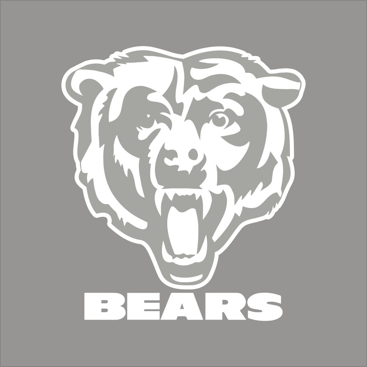 Chicago Bears #7 NFL Team Logo 1 Color Vinyl Decal Sticker Window Car Wall