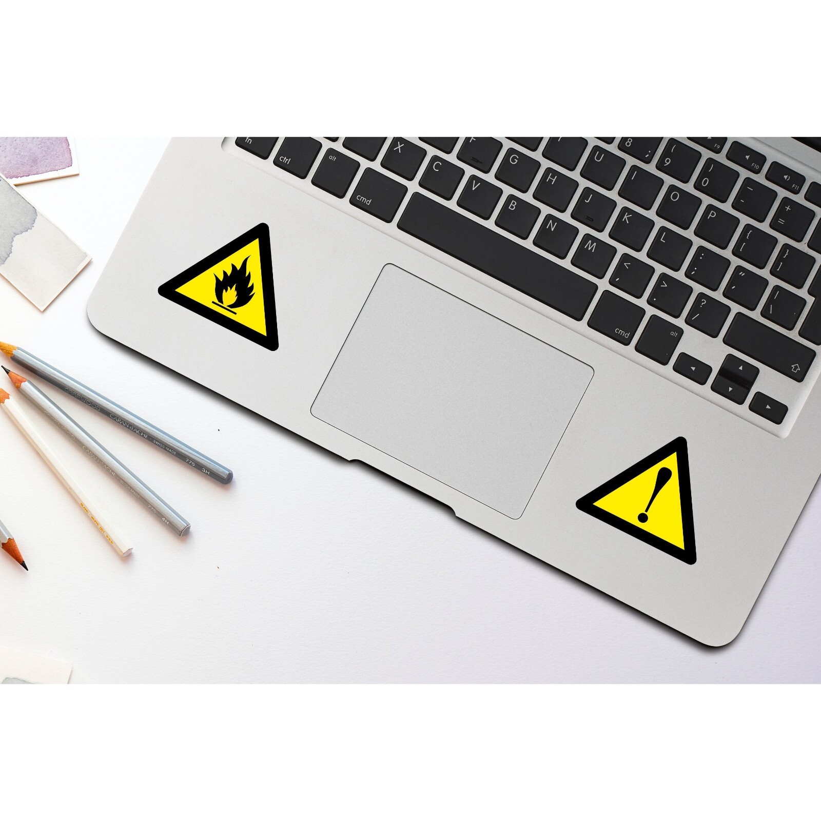 Caution Warning Vinyl Sticker | Die Cut, Glossy, Vinyl | Warning Stickers