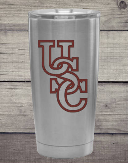 USC Interlocking Letters Vinyl Decal -Gamecock – Auto, Yeti, Cellphone – The USC