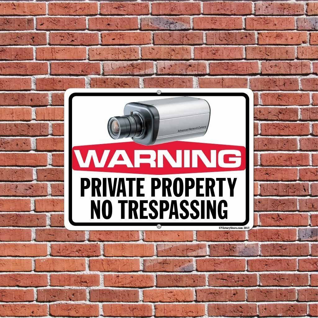 Private Property No Trespassing Security Camera Sign/Sticker – #11 FREE SHIPPING
