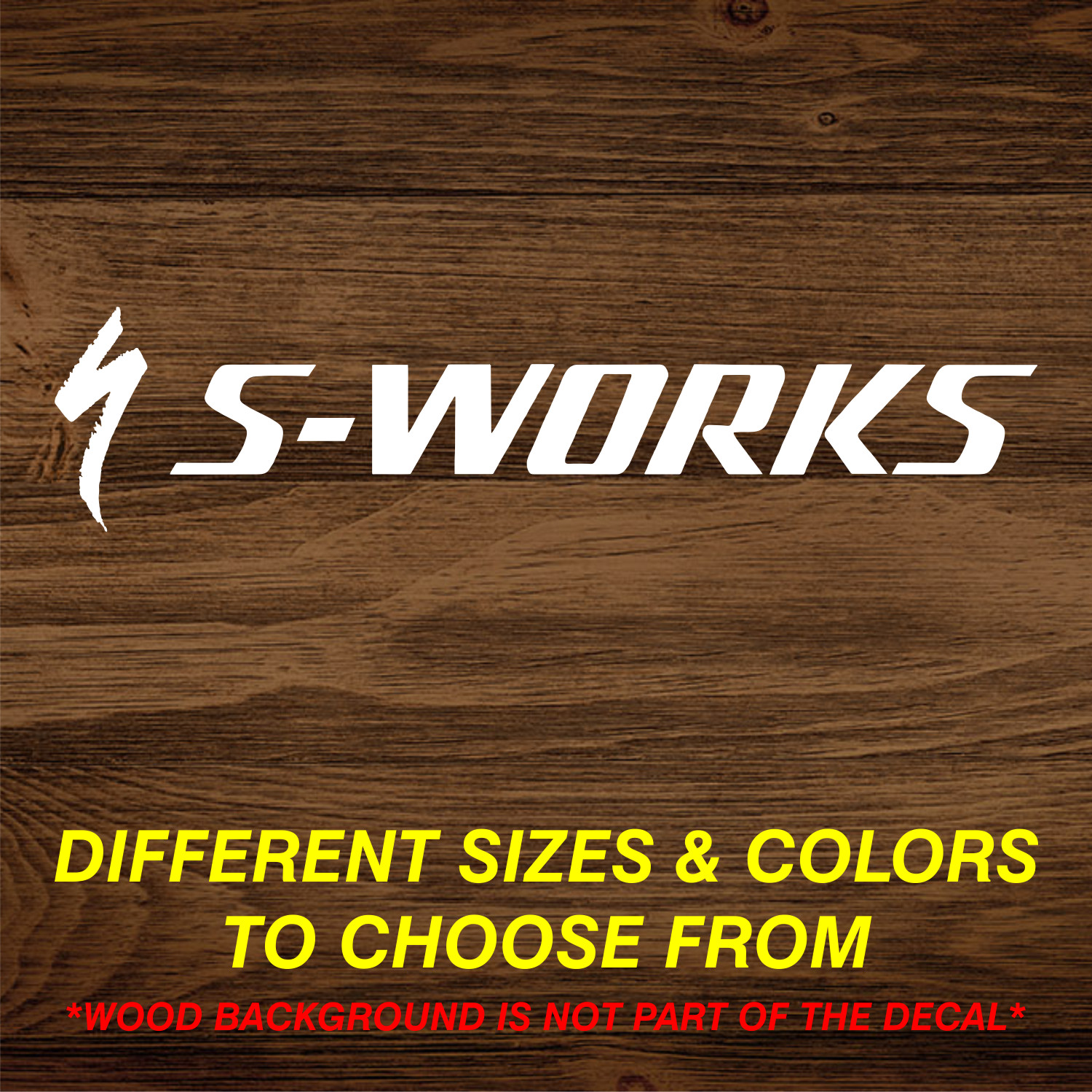 Specialized S-WORKS Vinyl Decal Sticker Many Sizes Colors Free Shipping Bicycles