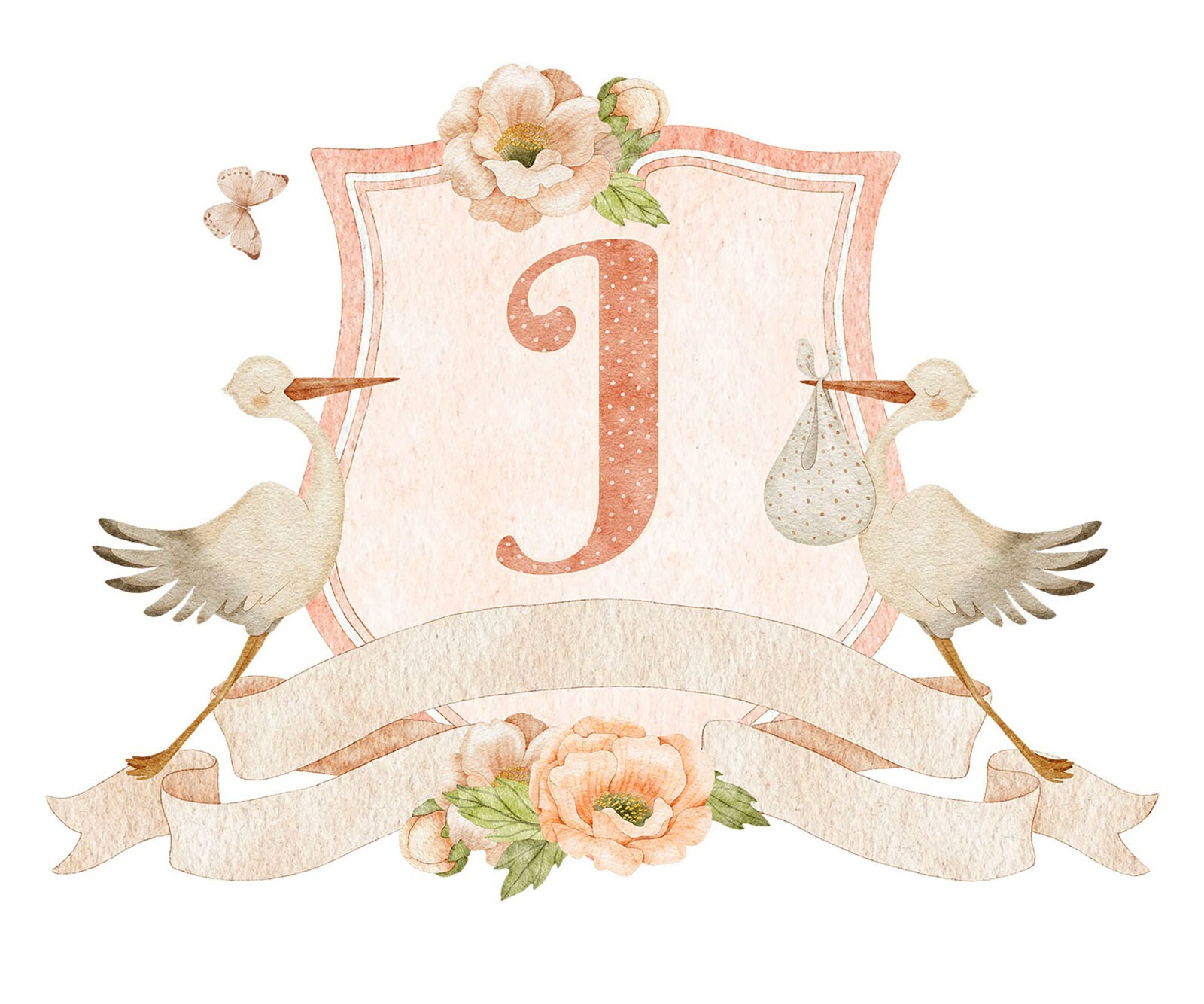 Baby newborn Gift Initial Personalization Removable Wall Decal StickerBaby Decor