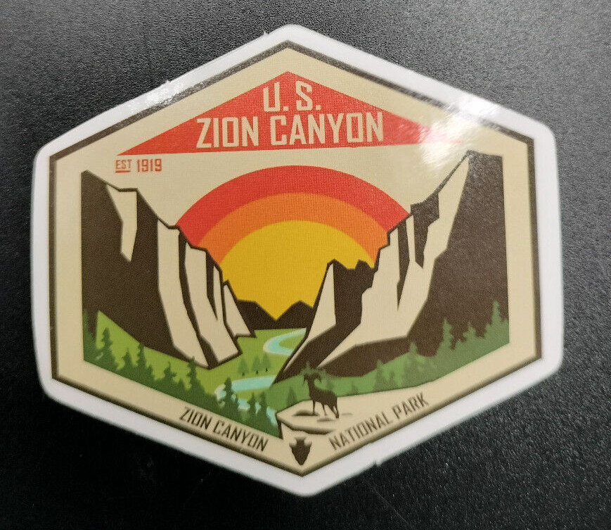 Zion Canyon National Park Vinyl Decal Sticker for Tumblers Laptops