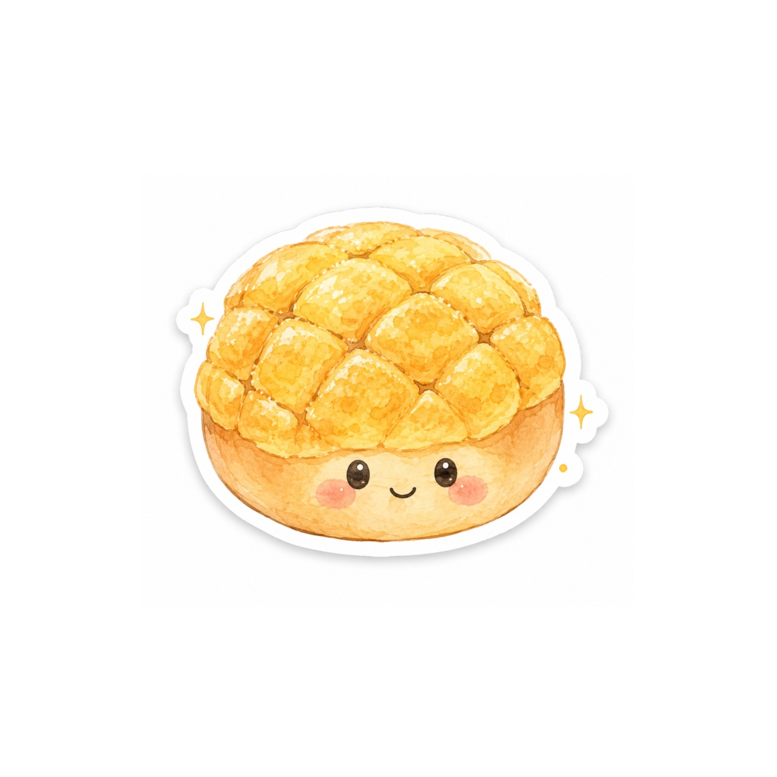 Snack Asian Street Food Pineapple Bun Bo Lo Bao Whimsical Vinyl Decal Sticker