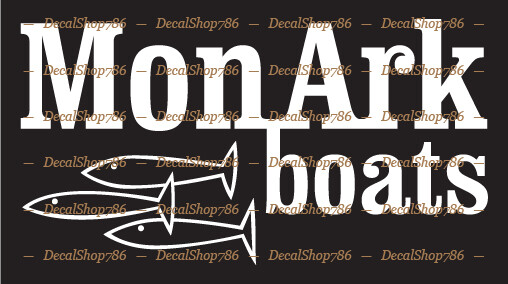 MonArk Boats – Outdoor Sports – Vinyl Die-Cut Peel N’ Stick Decals/Stickers