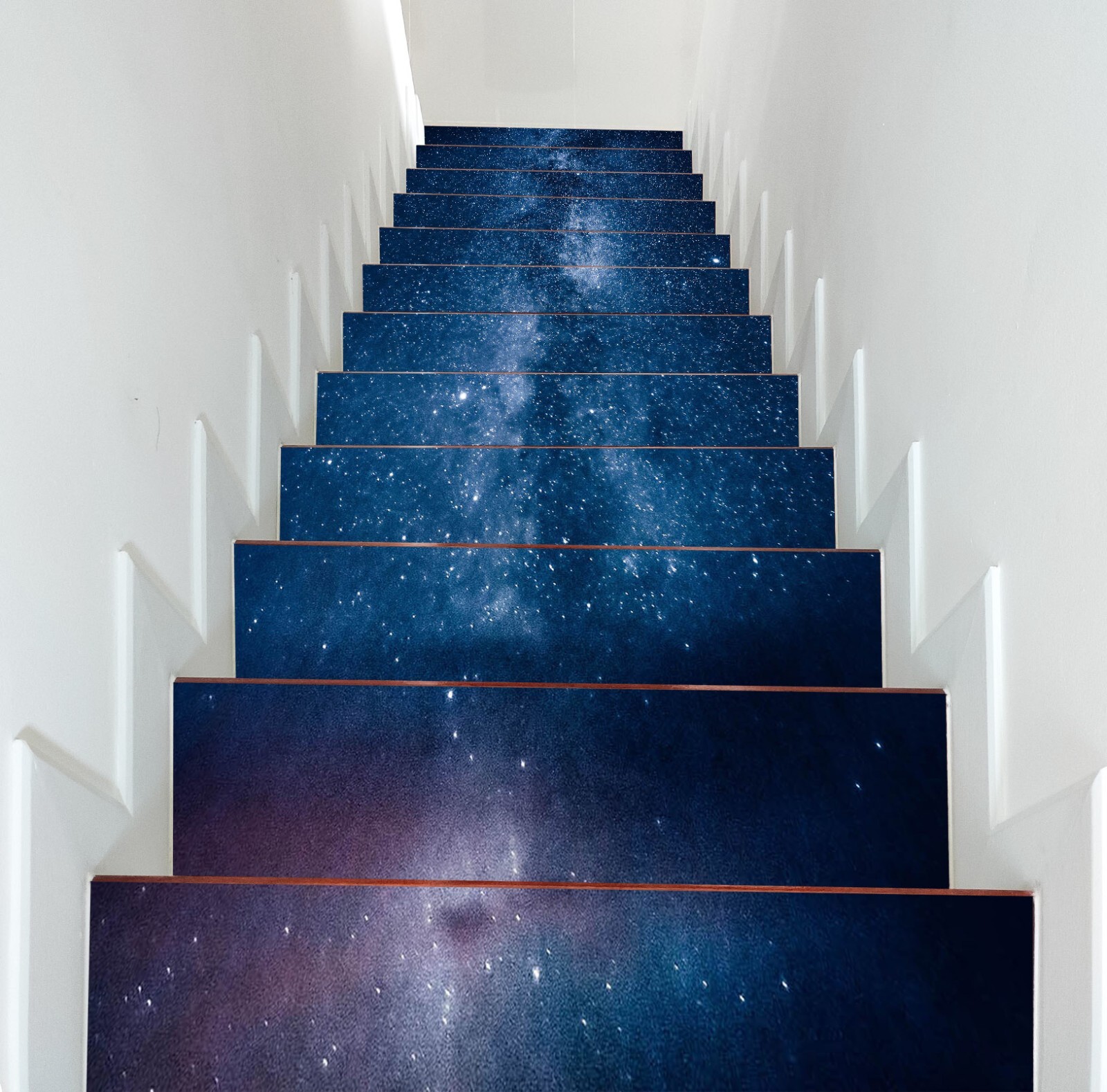 3D Blue Galaxy W163 Stairs Risers Decoration Photo Mural Vinyl Wallpaper Vera