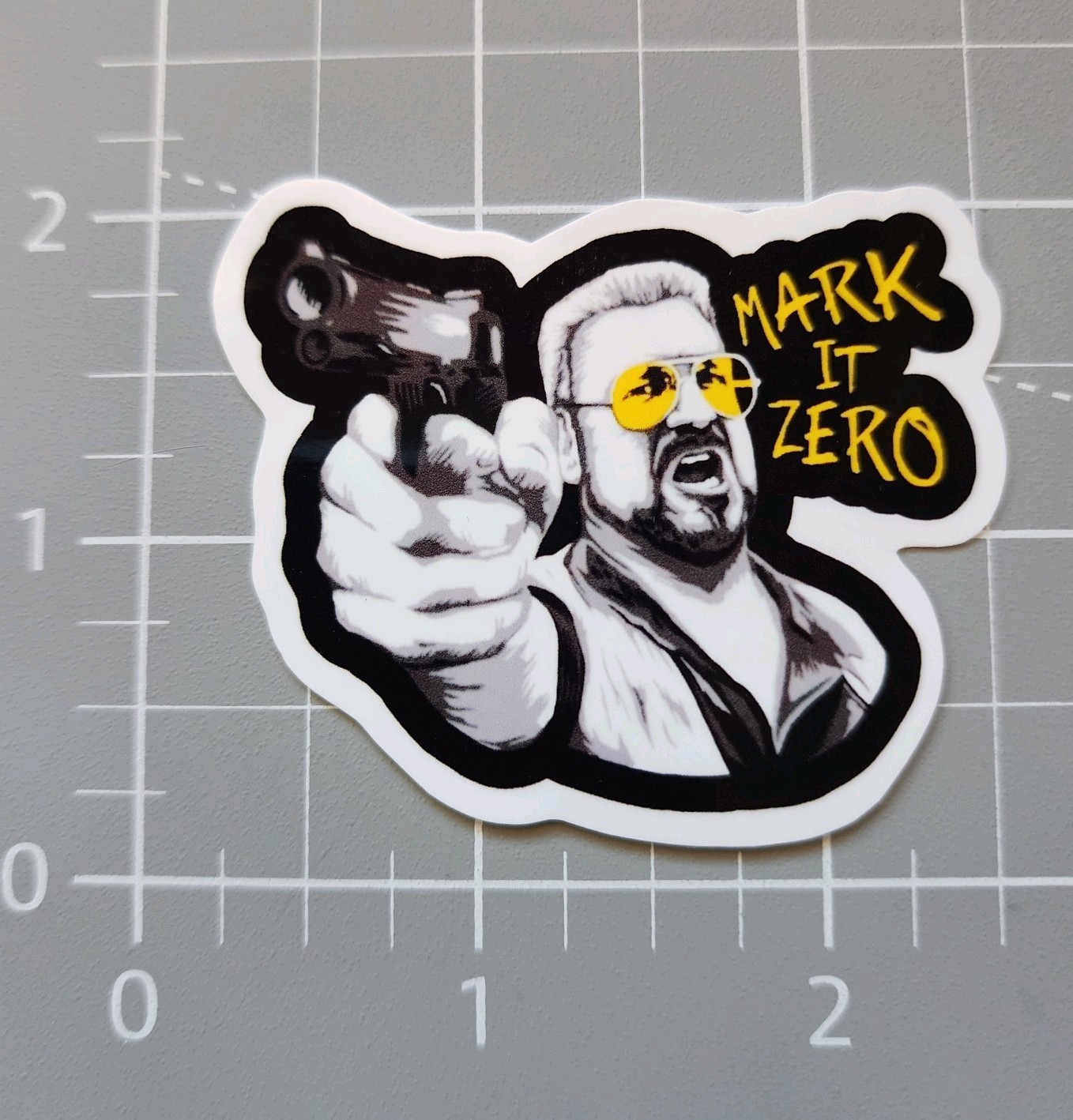 Big Lebowski ~ 2″ Vinyl Sticker ~ Walter ~ Mark It Zero! ~ Over the line!