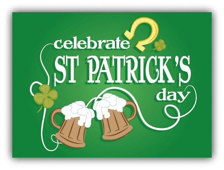 Celebrate Saint Patrick’s Day Beer Glass Car Bumper Sticker Decal