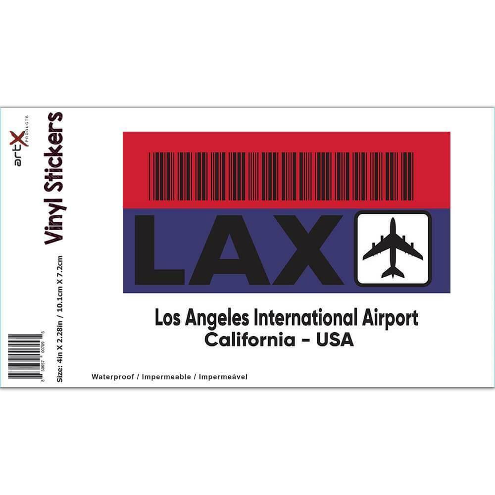 Gift Sticker : USA Los Angeles Airport California LAX Travel Airline Pilot