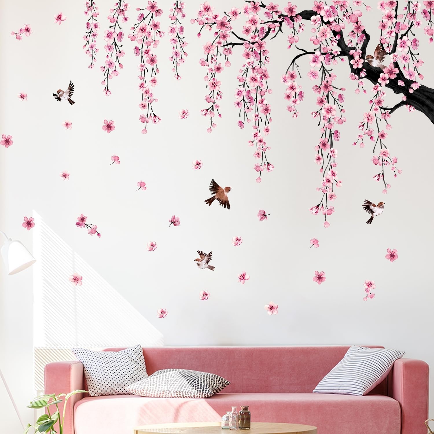 Transform Your Space with Large Pink Flower Wall Murals – Easy Peel & Stick