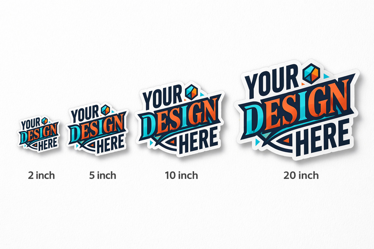 Custom Logo Stickers Vinyl Die Cut Decals Waterproof UV Resistant 2″-20″ Sizes